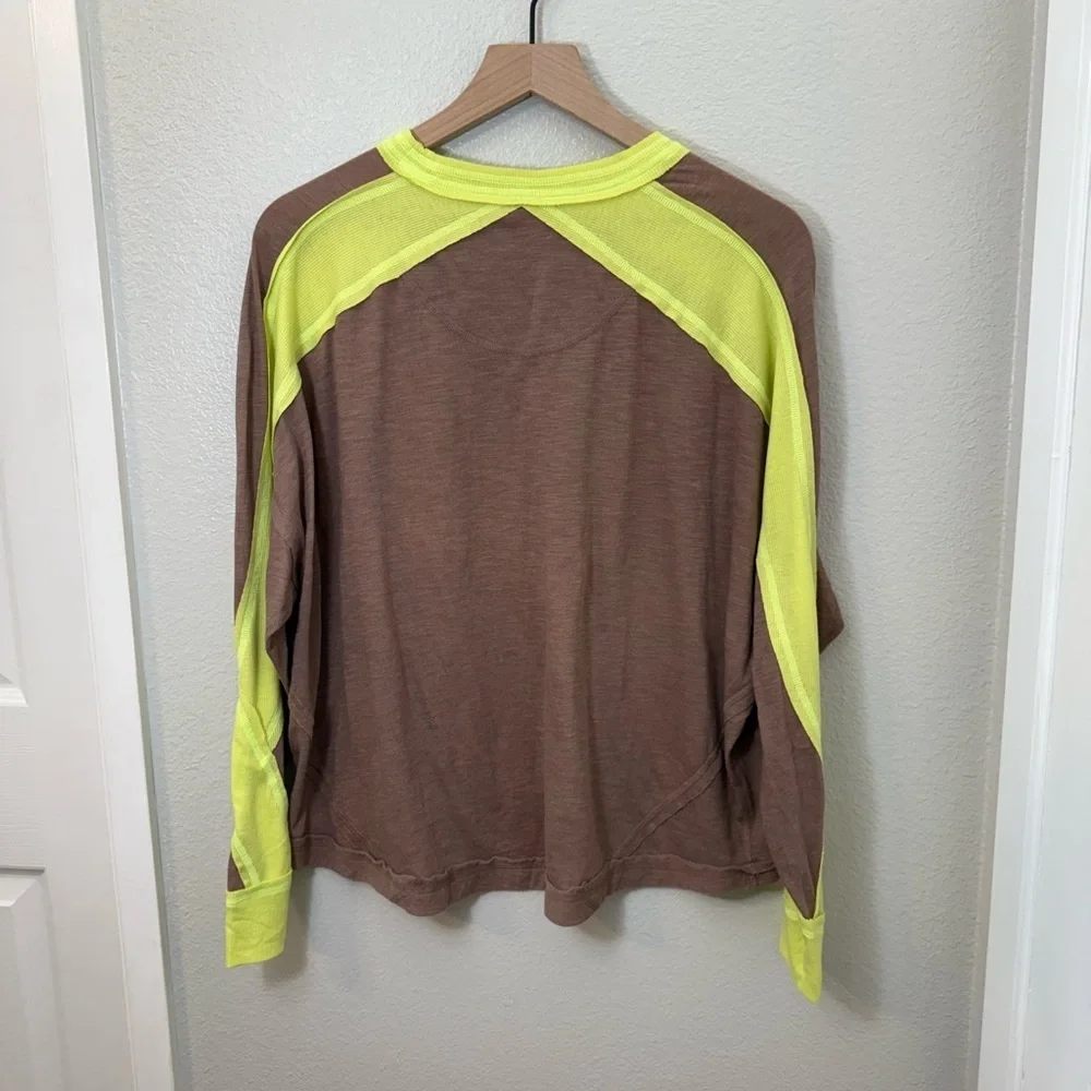 Free People Movement All About It Long Sleeve Workout Top Elderberry Tea XS